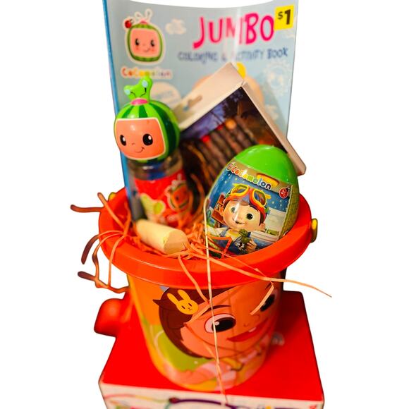 Cocomelon Easter, bundle Sand Pail with jumbo coloring book 7 piece pack and go - Picture 10 of 10